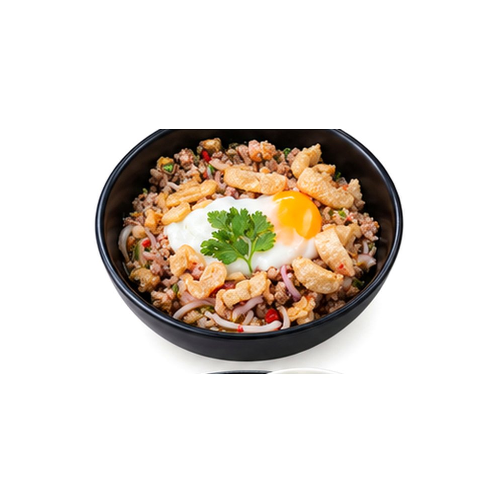 Signature Minced Pork Spicy and Sour Salad with Japanese Soft-Boiled Egg ยำหมูสับภูเขาไฟ