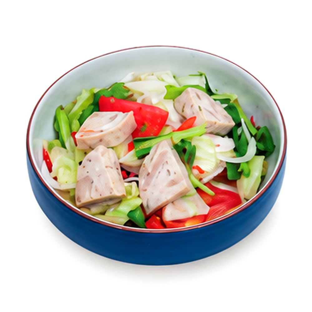 Spicy Vietnamese Pork Sausage Salad ยำหมูยอ