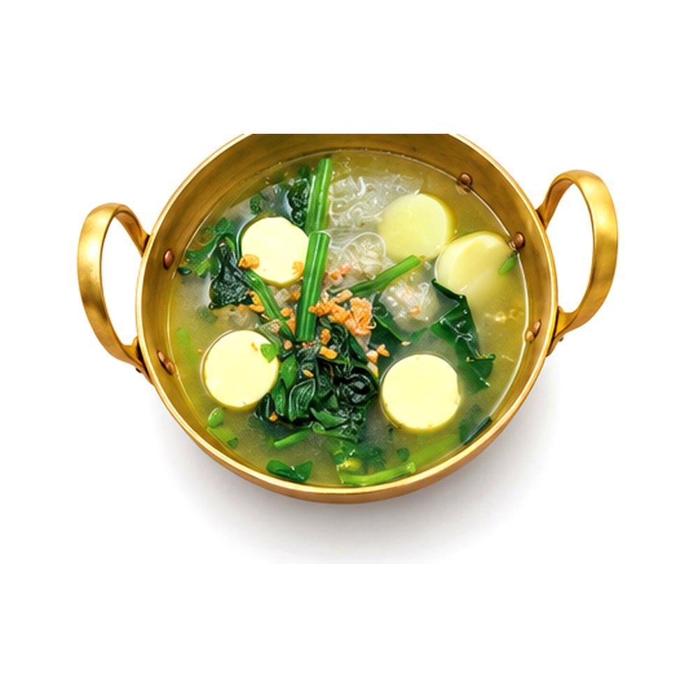 Chinese Spinach, Pork, Egg Tofu Soup แกงจืดเต้าหู้หมูสับปวยเล้ง