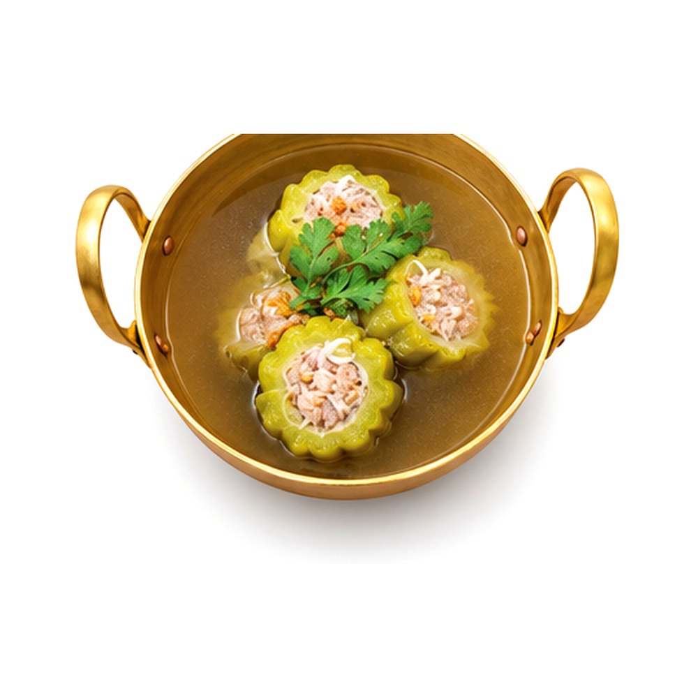 Stuffed Bitter Gourd Soup แกงจืดมะระยัดไส้