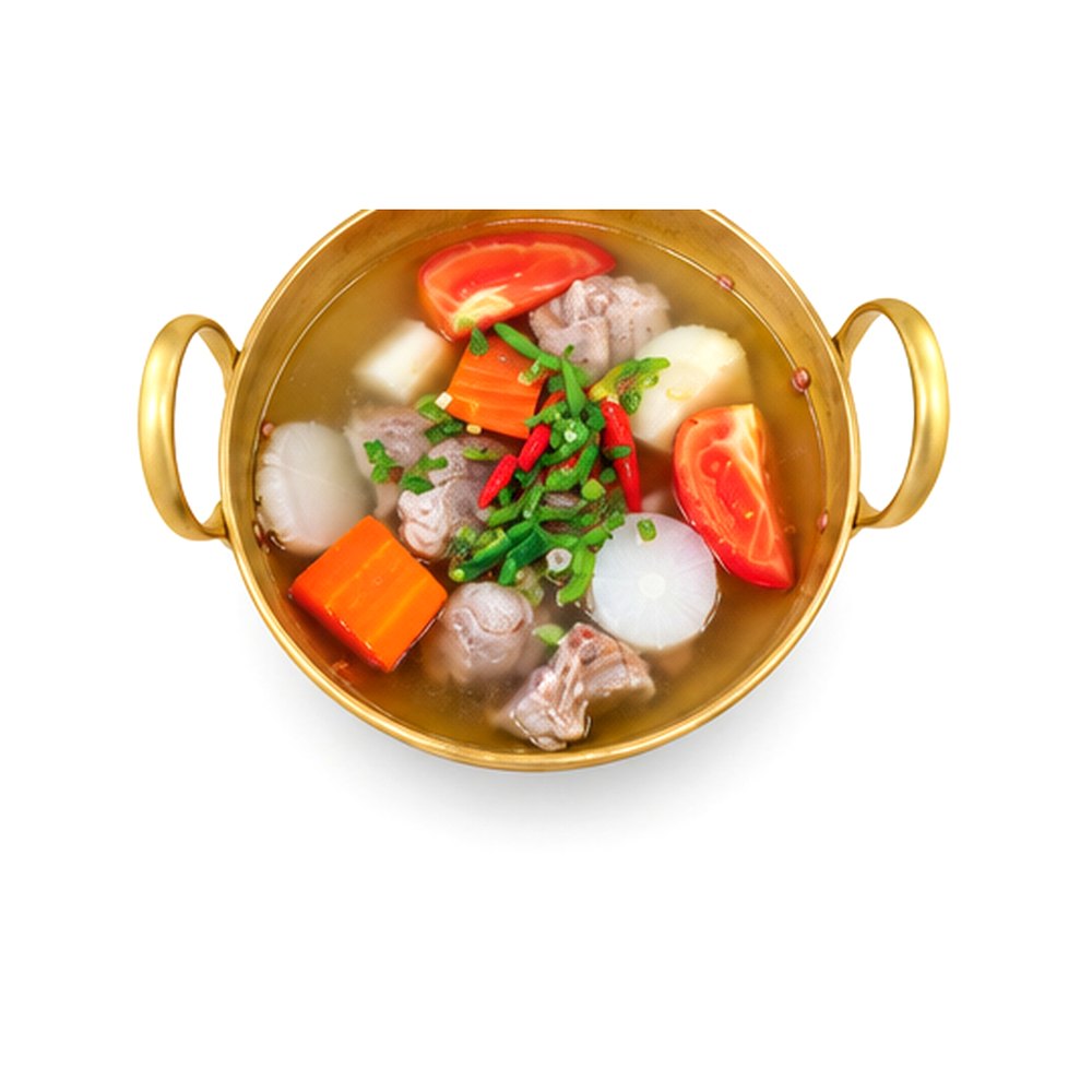 Beef Chunks in Clear Hot and Sour Soup ซุปเนื้อ