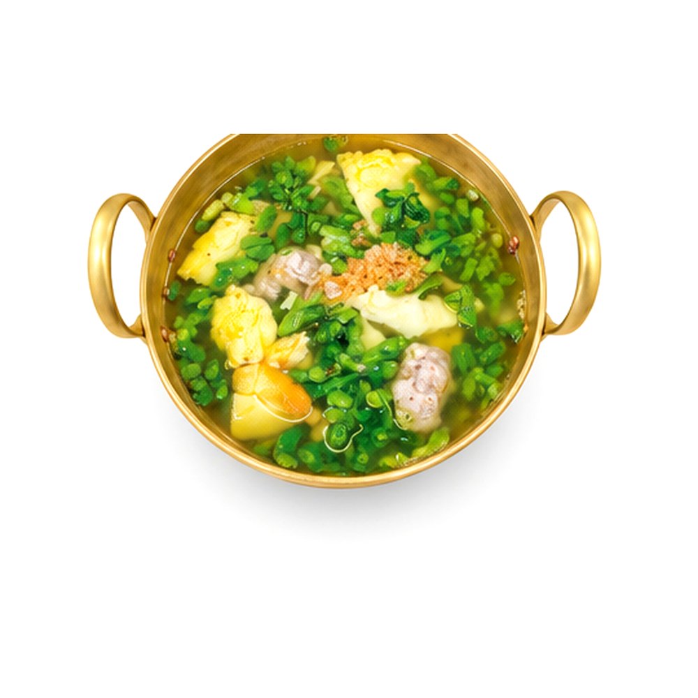 Cowslip Creeper, Minced Pork and Omelette in Clear Broth ต้มจืดดอกขจรไข่น้ำ