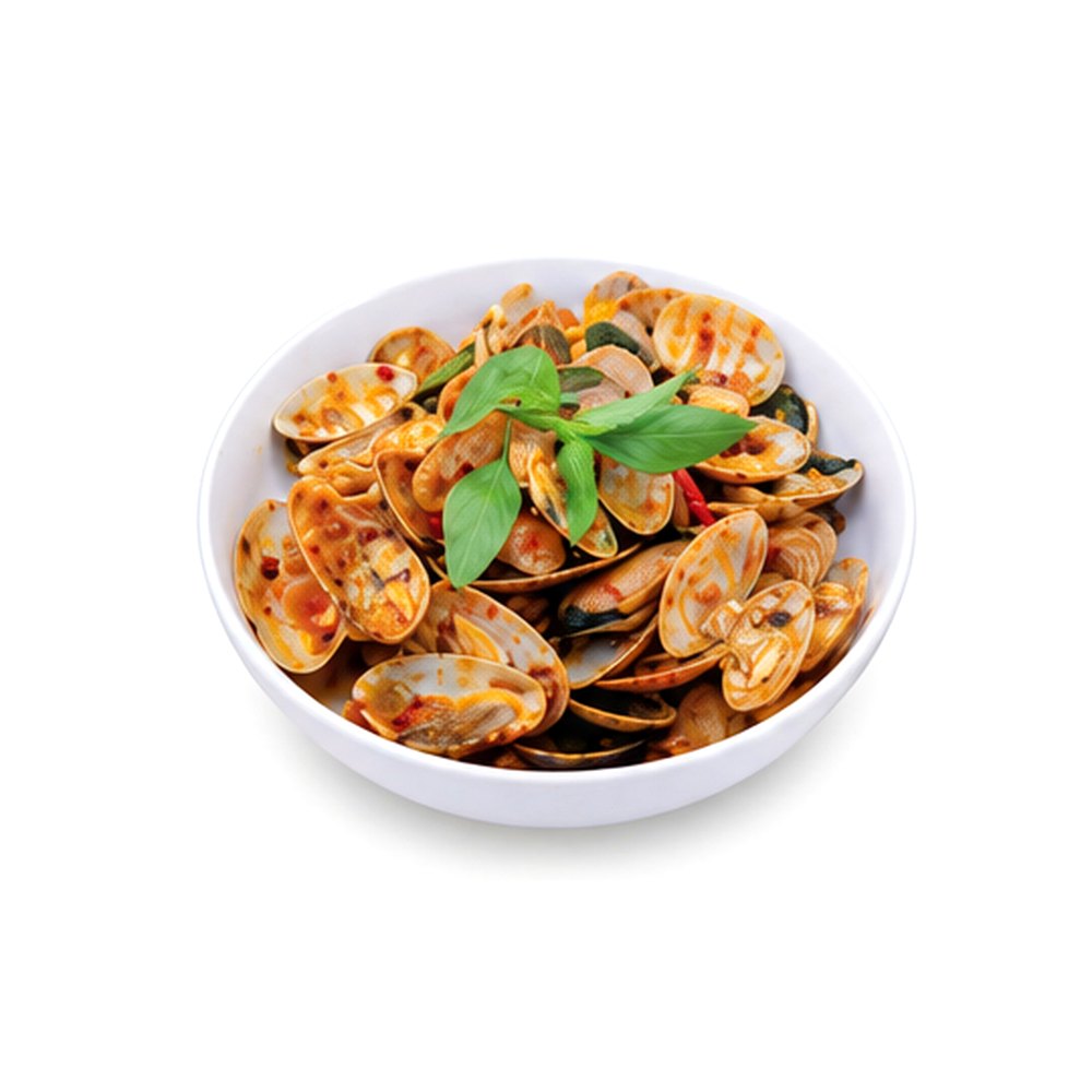 Stir-Fried Clamp with Chili Paste หอยลายผัดพริกเผา