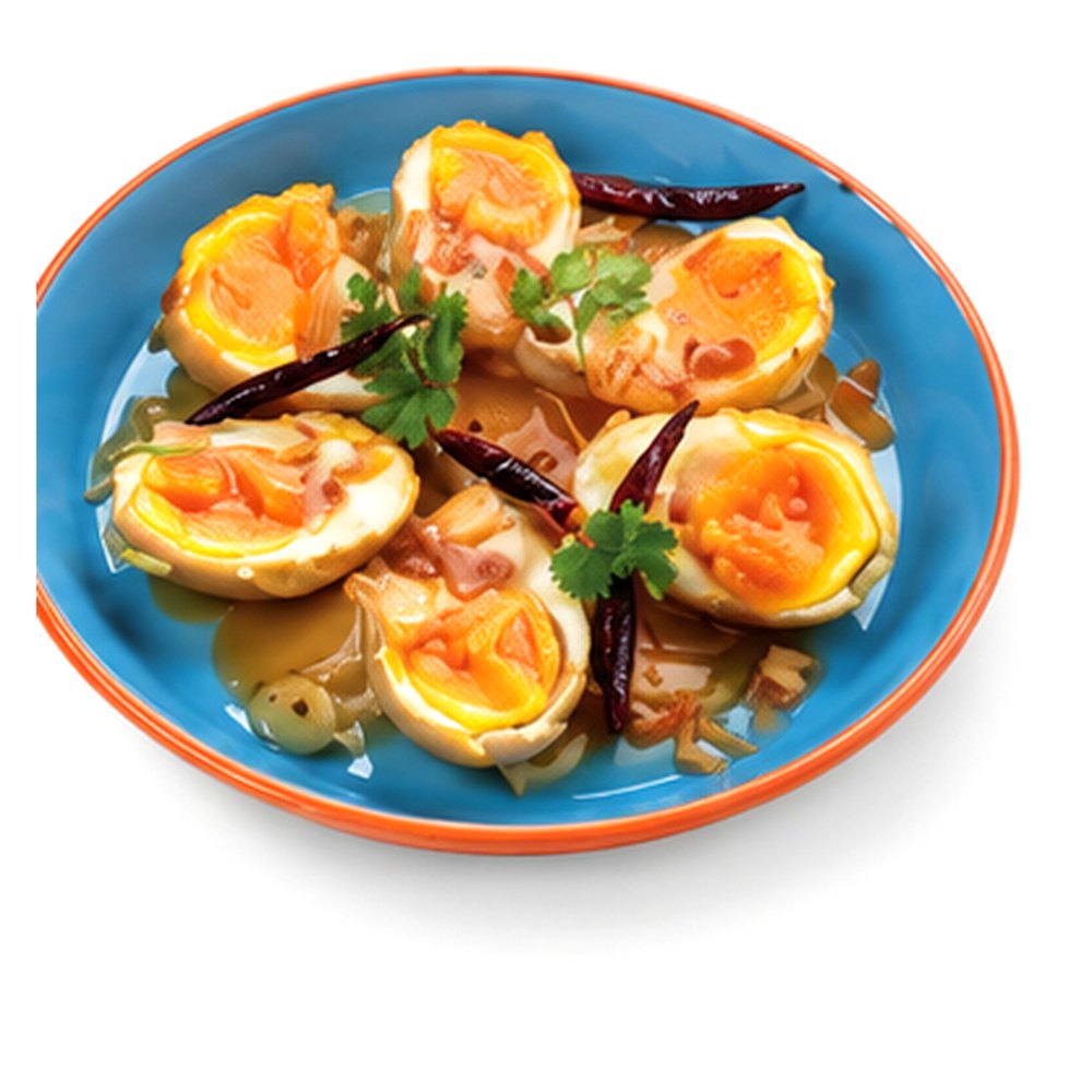 Fried Boiled Egg with sweet and sour Tamarind Sauce ไข่ลูกเขย