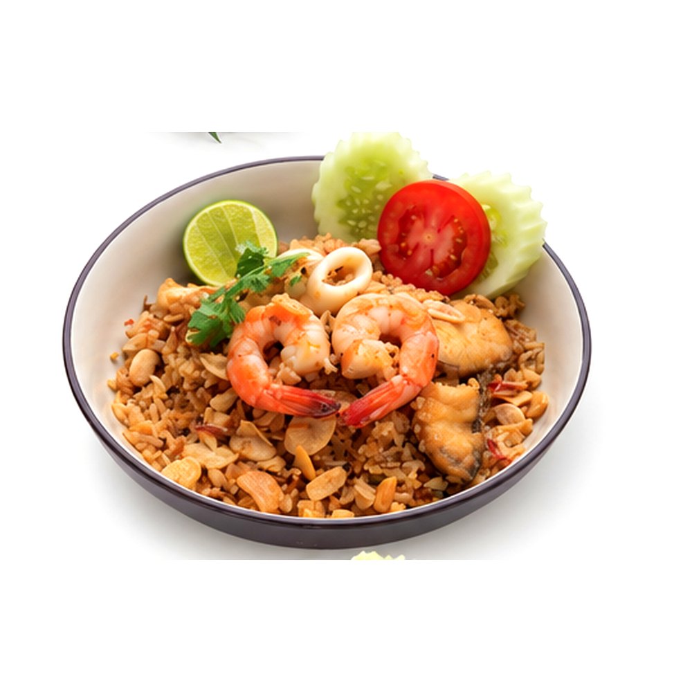 Seafood Fried Rice with X.O. Sauce ข้าวผัดทะเลซอสเอ็กโอ