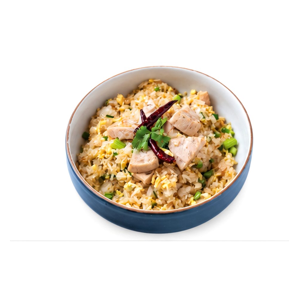 Stir-Fried Sticky Rice with Vietnamese Sausages and egg ข้าวเหนียวผัดหมูยอ
