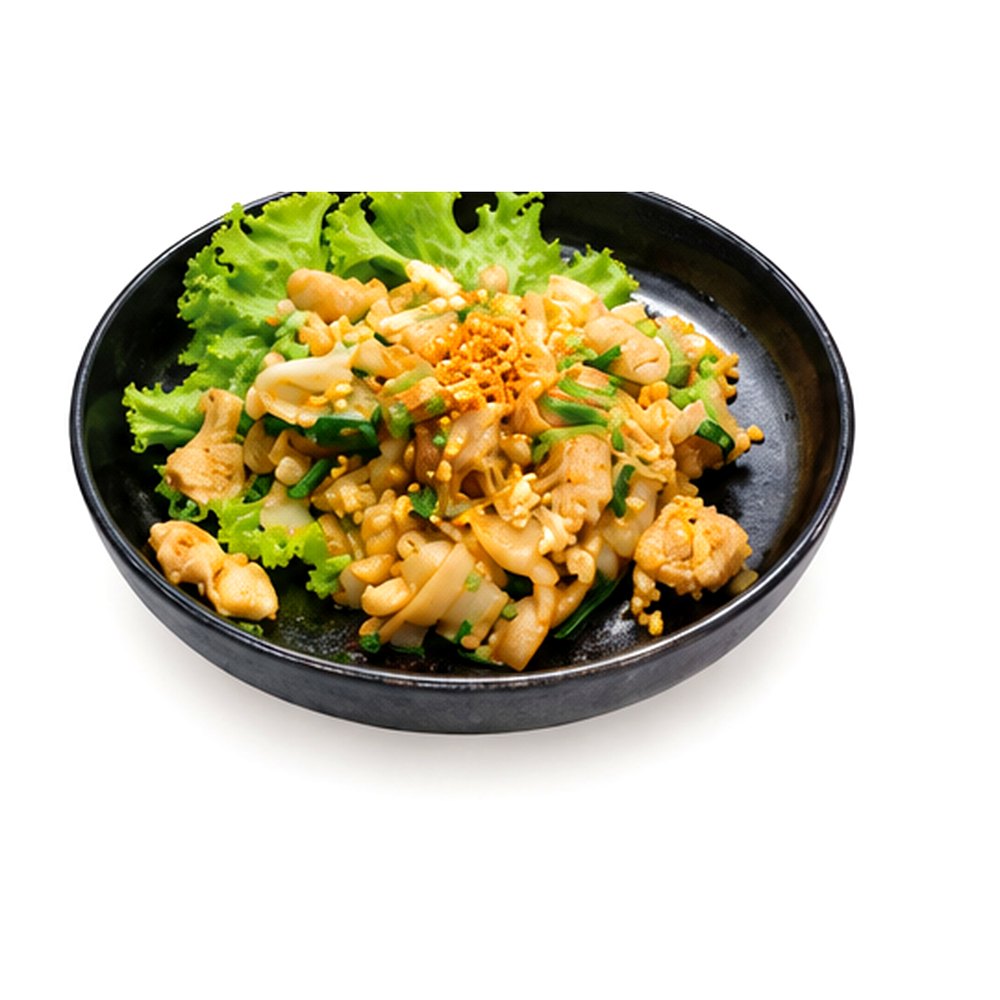 Stir Fried Big Flat Rice Noodle with Egg&Chicken ก๋วยเตี๋ยวคั่วไก่